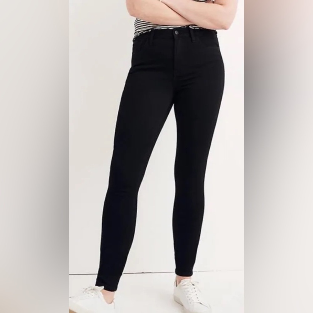 Madewell Black Skinny Jeans High-Rise Stretch